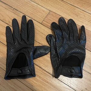 Black Leather Gloves